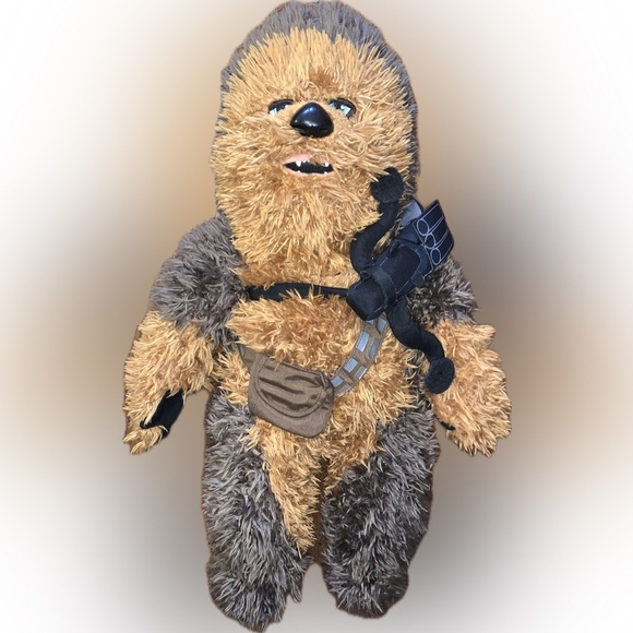 Star Wars Large Chewbacca Build A Bear Fluffy Plush Stuffy W Crossbow Accessory - Picture 11 of 14
